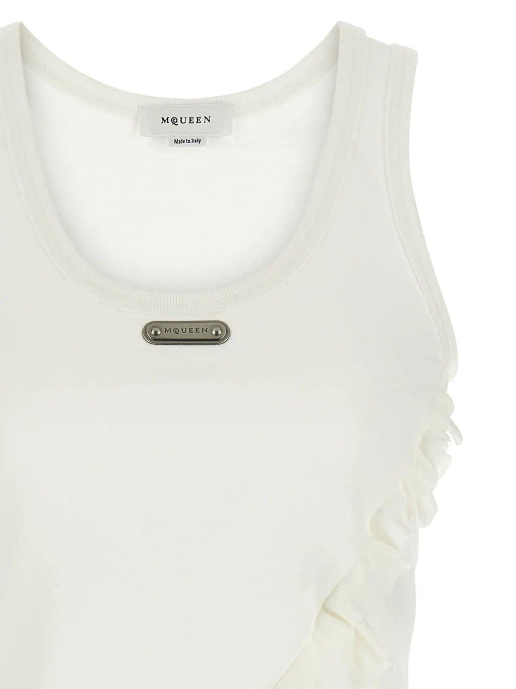 Alexander McQueen White Cotton Tank Tops