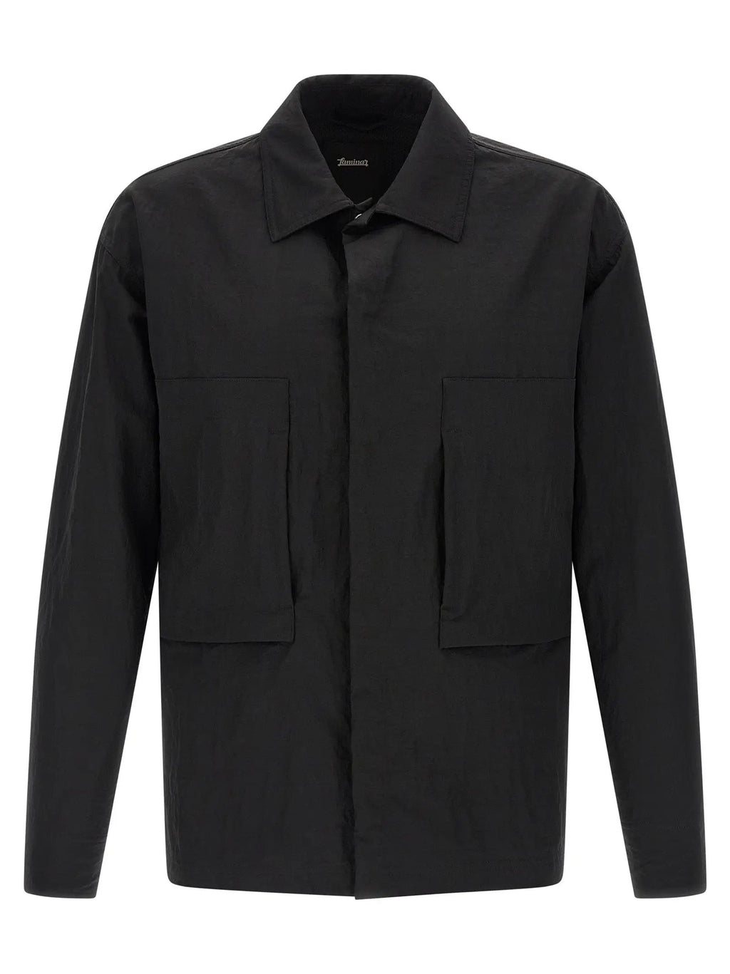 LAMINAR Black Polyamide Full-Length Jacket