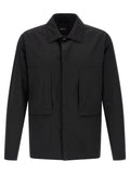 LAMINAR Black Polyamide Full-Length Jacket