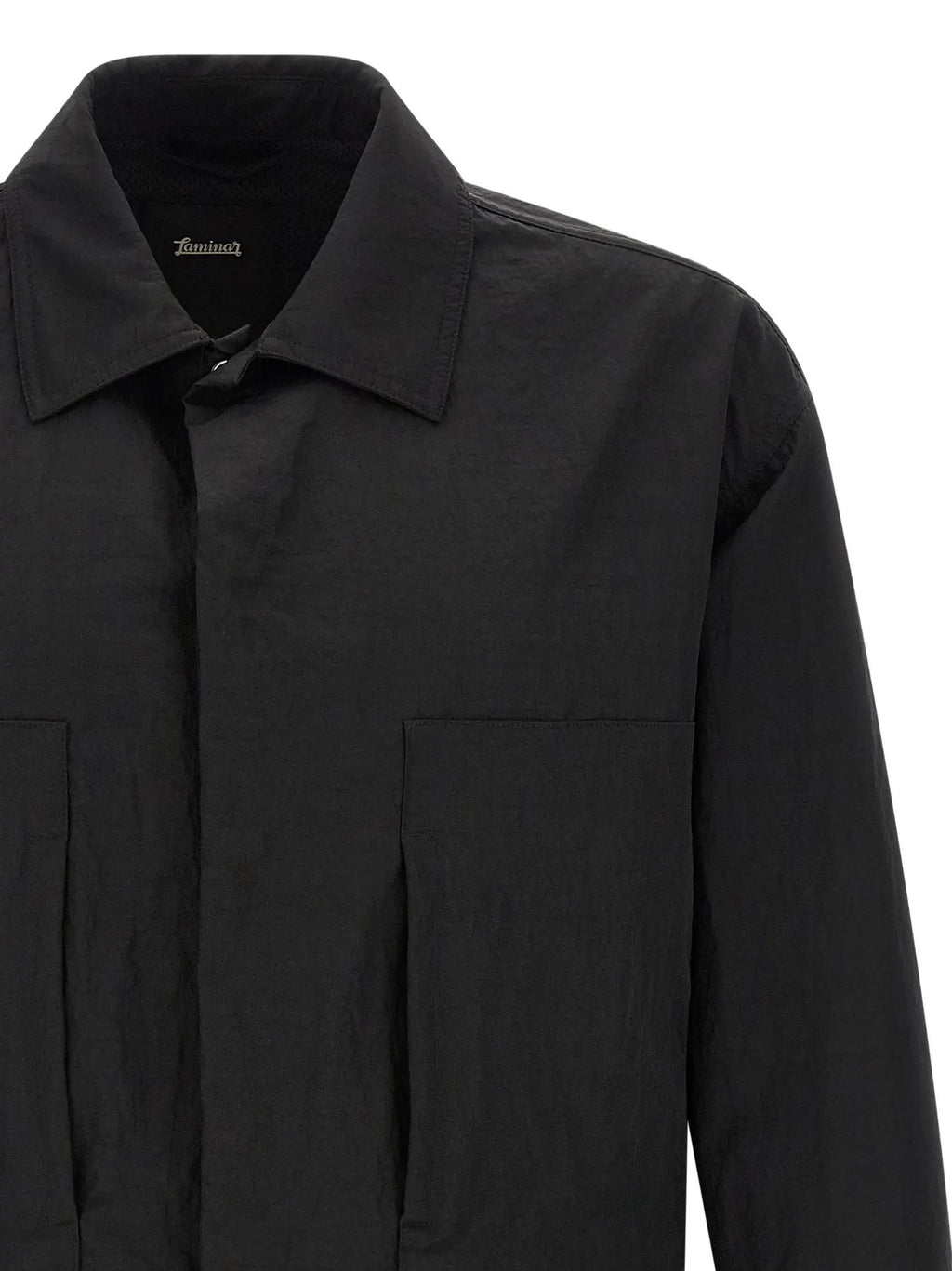 LAMINAR Black Polyamide Full-Length Jacket