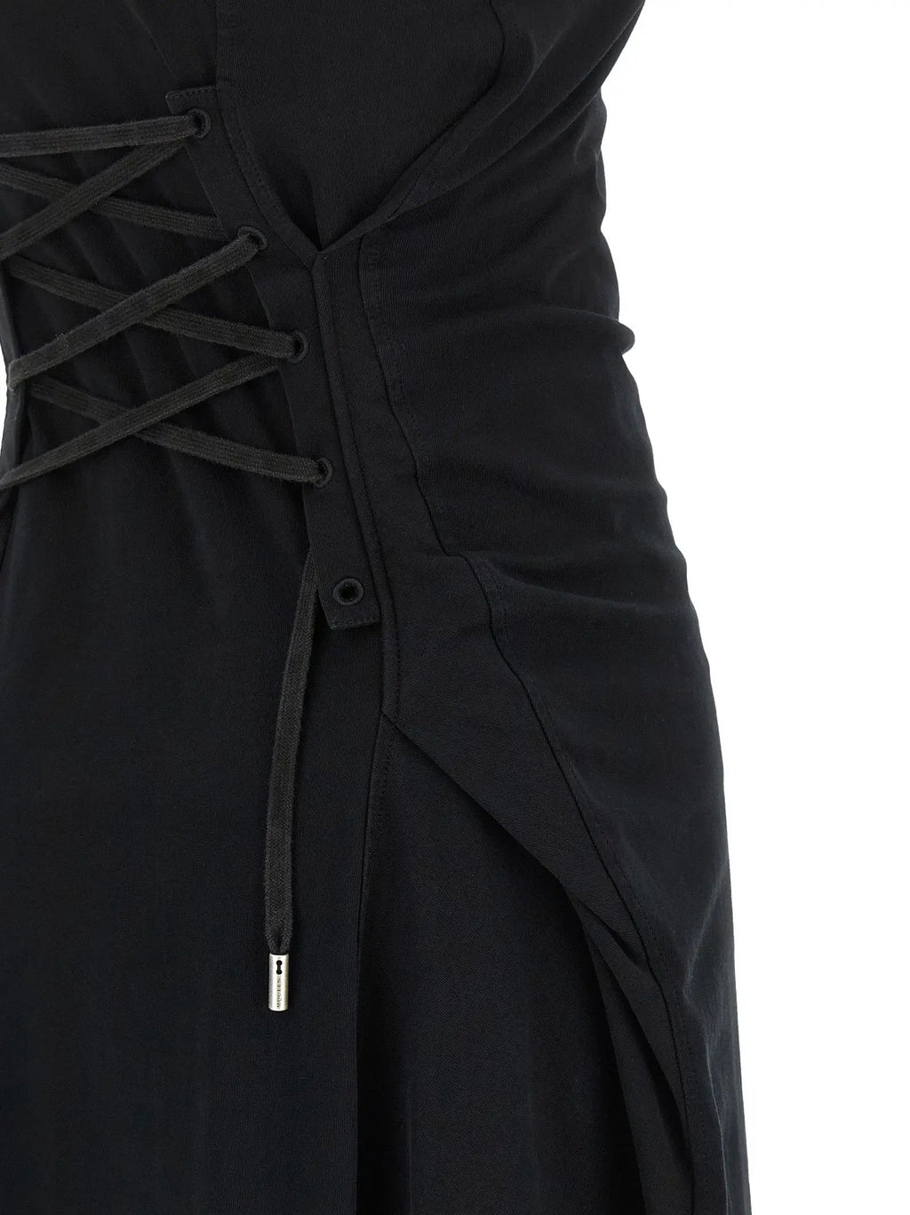 Alexander McQueen Black Cotton Long Dress