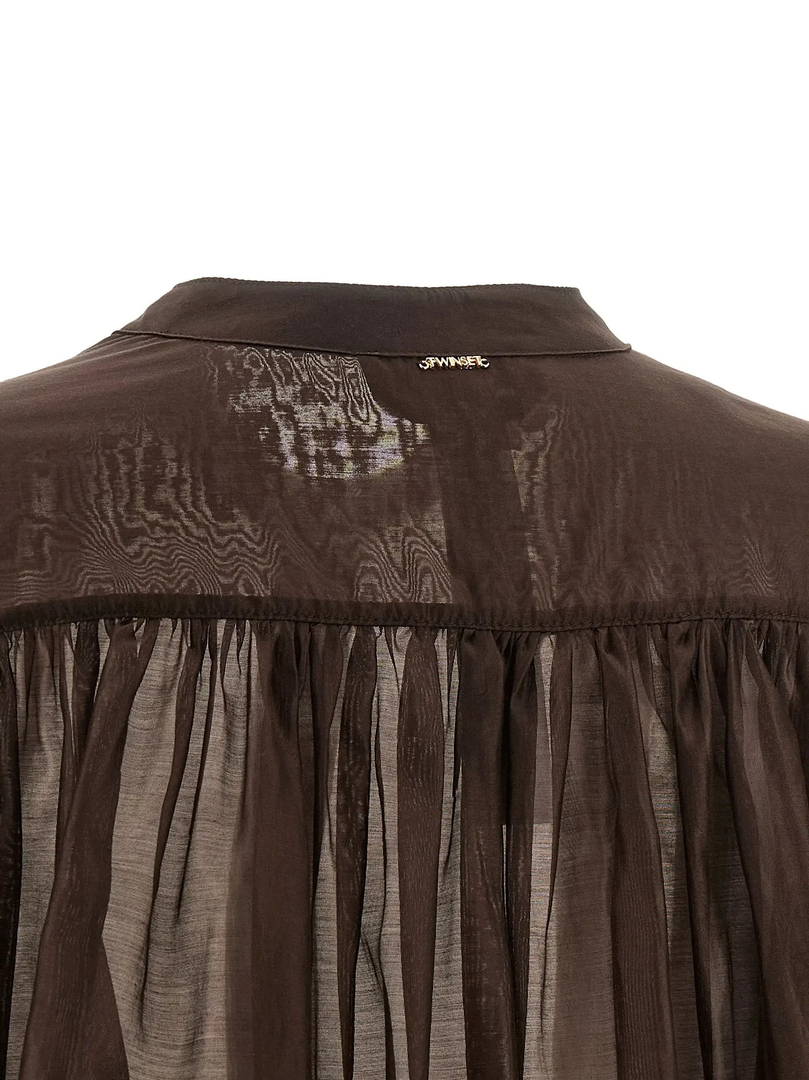 Twinset Brown Lycra Blouse