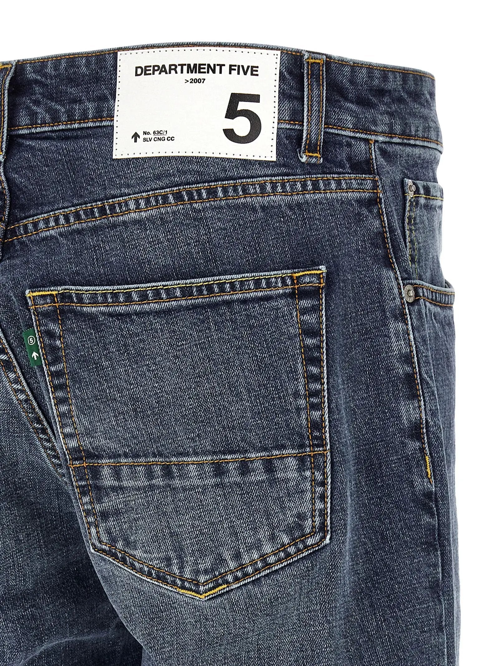Department 5 Blue Cotton Straight-Leg Jeans