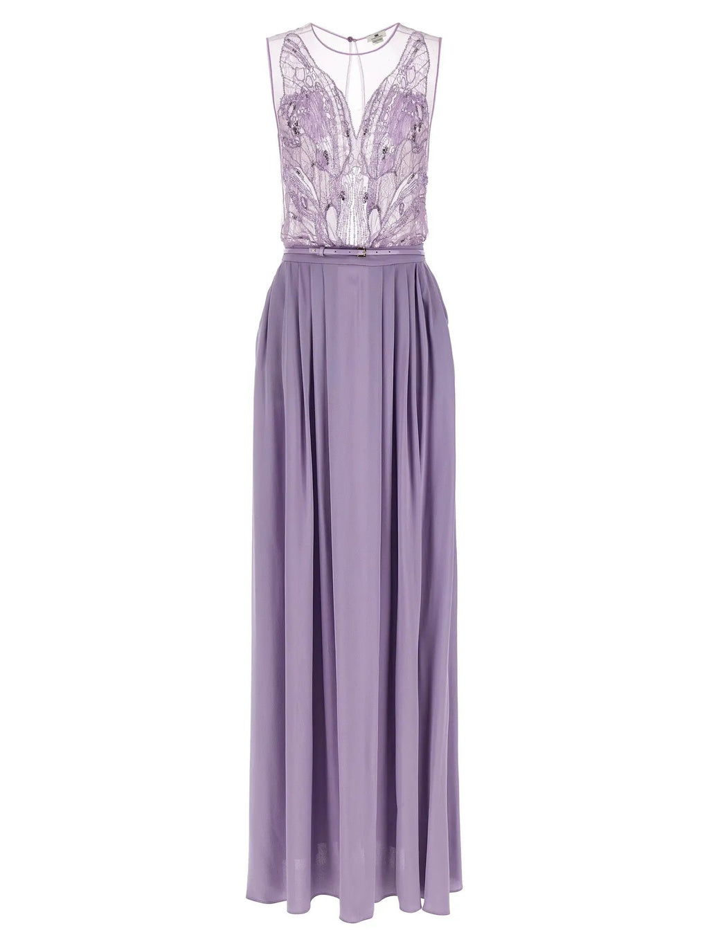 Elisabetta Franchi Purple Viscose Long Dress