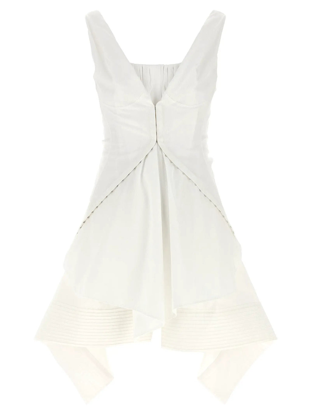 Alexander McQueen White Cotton Short Dress