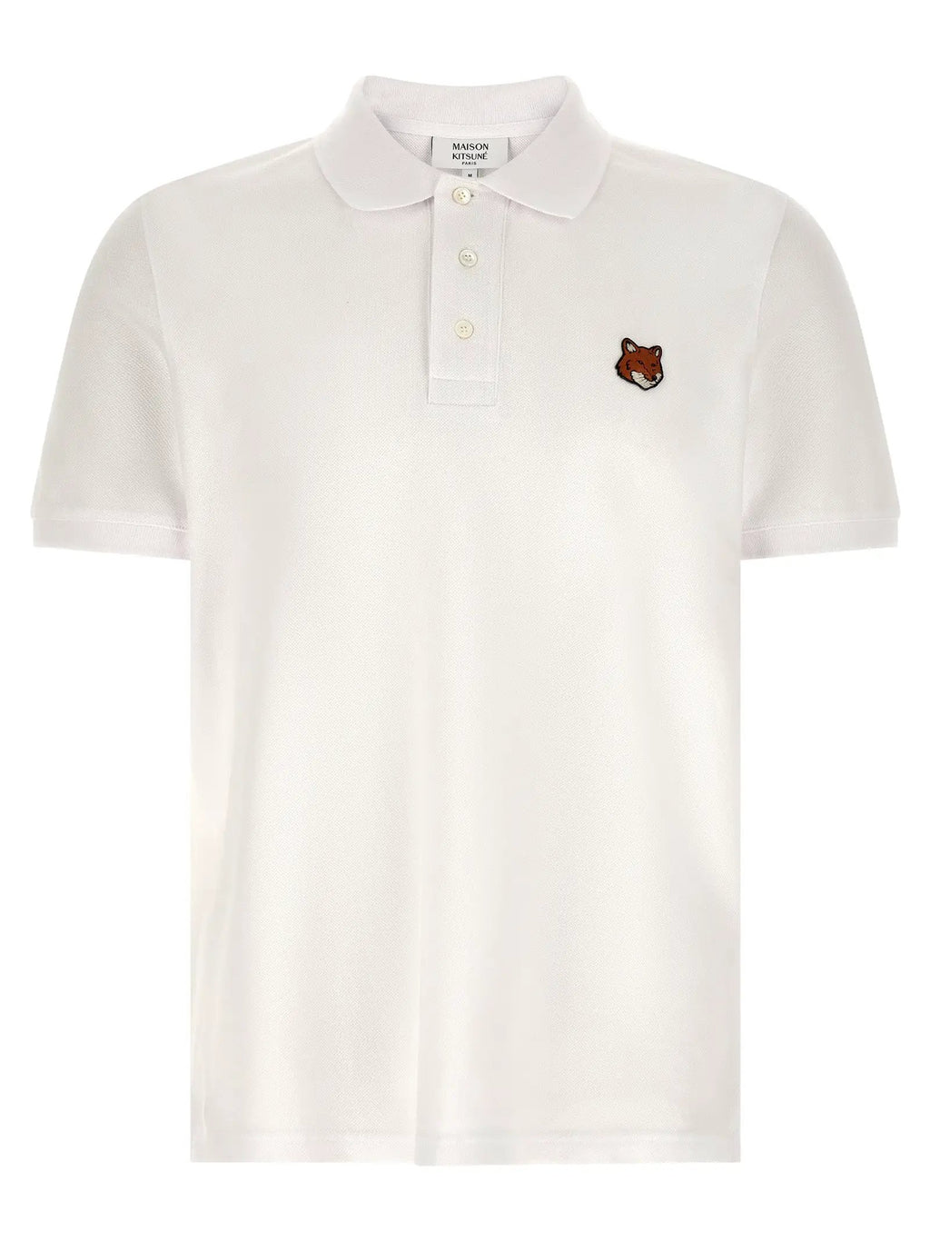 Maison Kitsuné White Cotton Polo Shirt