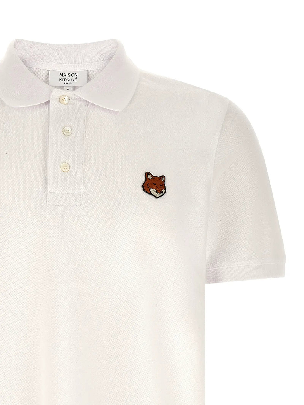 Maison Kitsuné White Cotton Polo Shirt