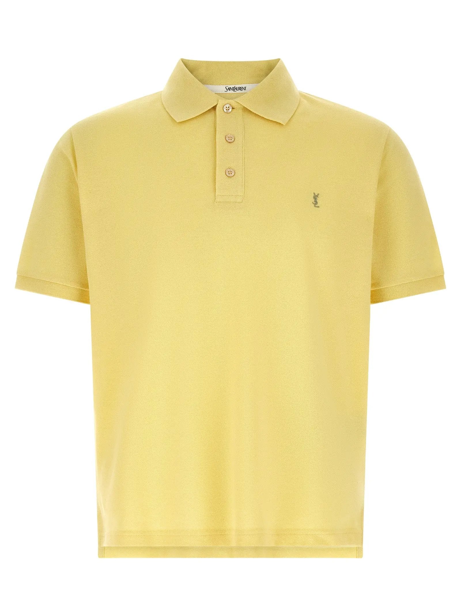 Saint Laurent Bicolor Cotton Polo Shirt