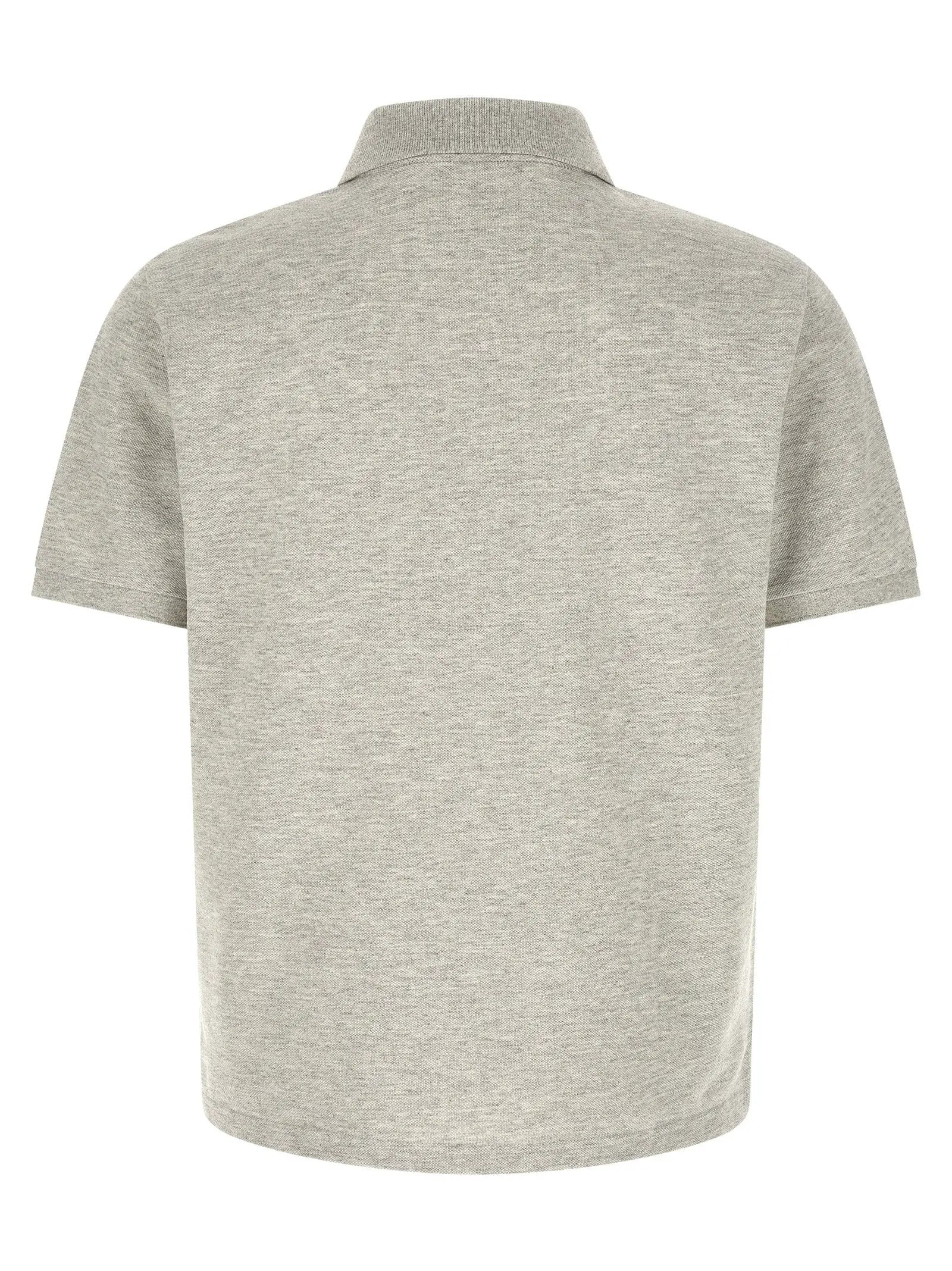 Saint Laurent Gray Cotton Polo Shirt