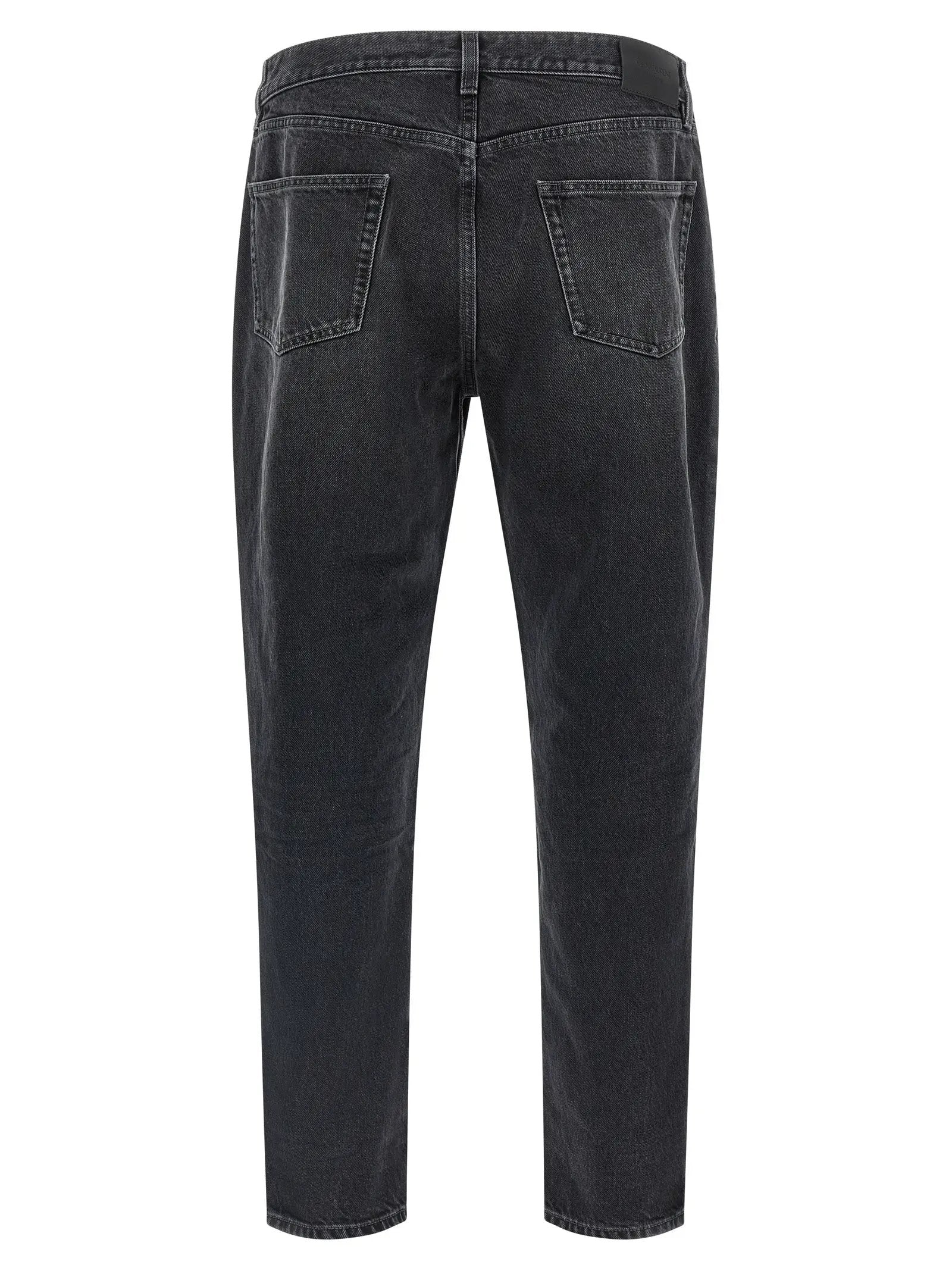 Saint Laurent Black Cotton Straight-Leg Jeans