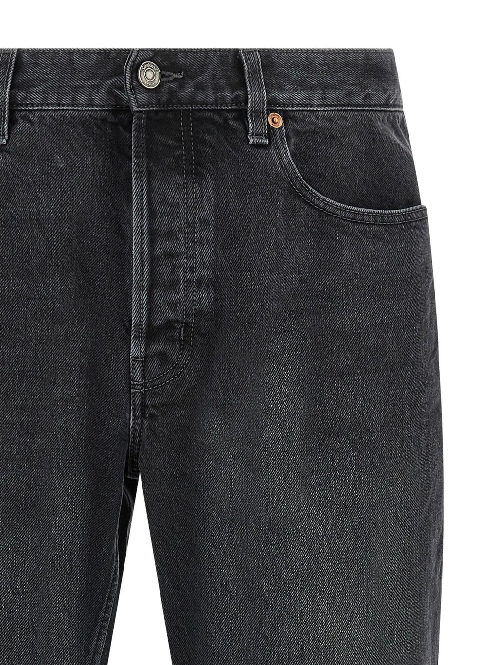 Saint Laurent Black Cotton Straight-Leg Jeans