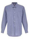 Comme Des Garçons Blue Cotton Blouse
