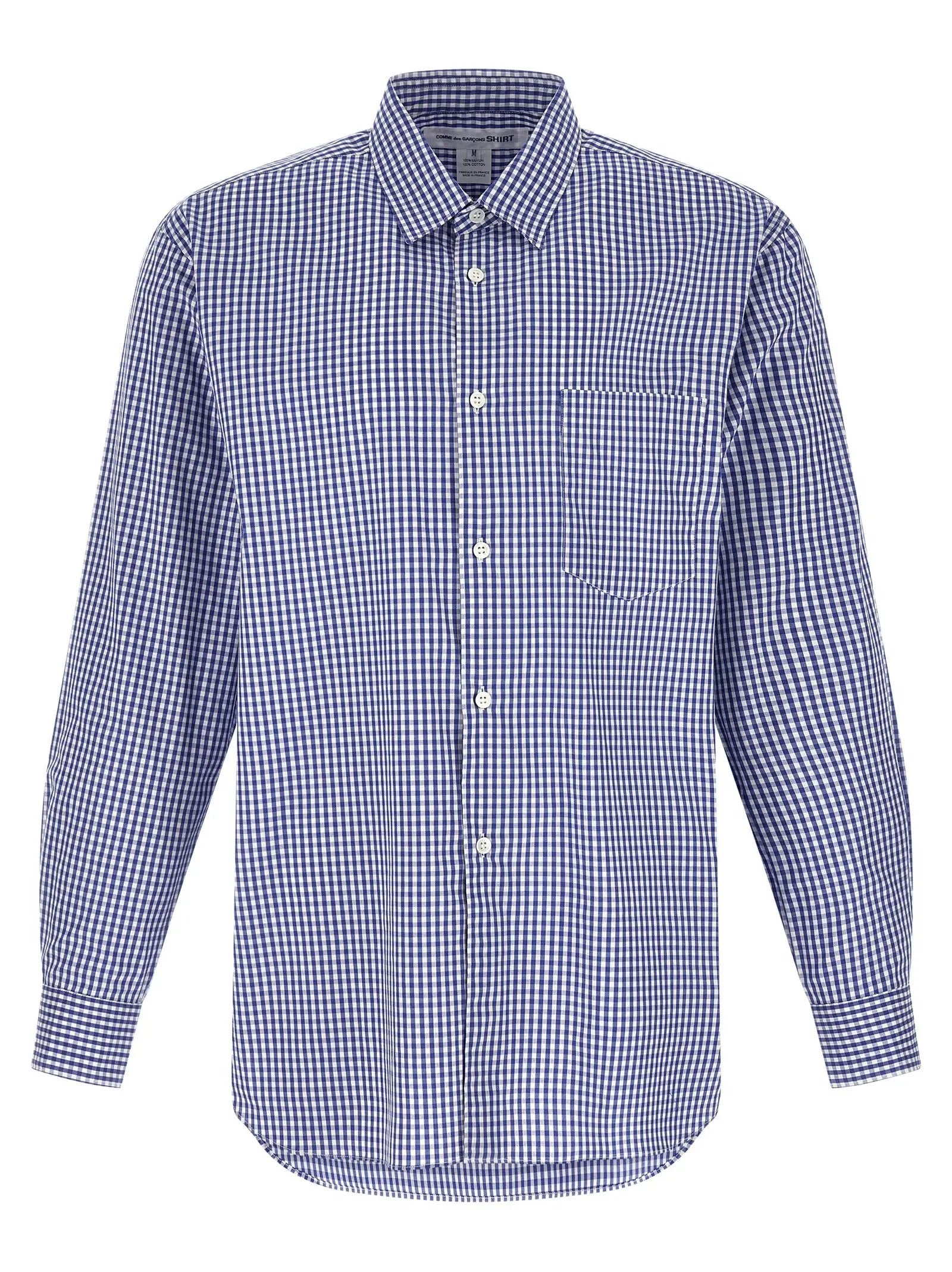 Comme Des Garçons Blue Cotton Blouse
