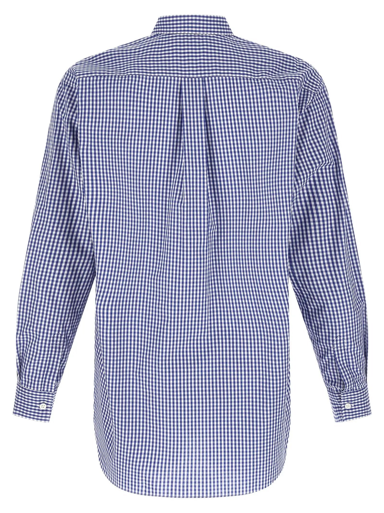 Comme Des Garçons Blue Cotton Blouse