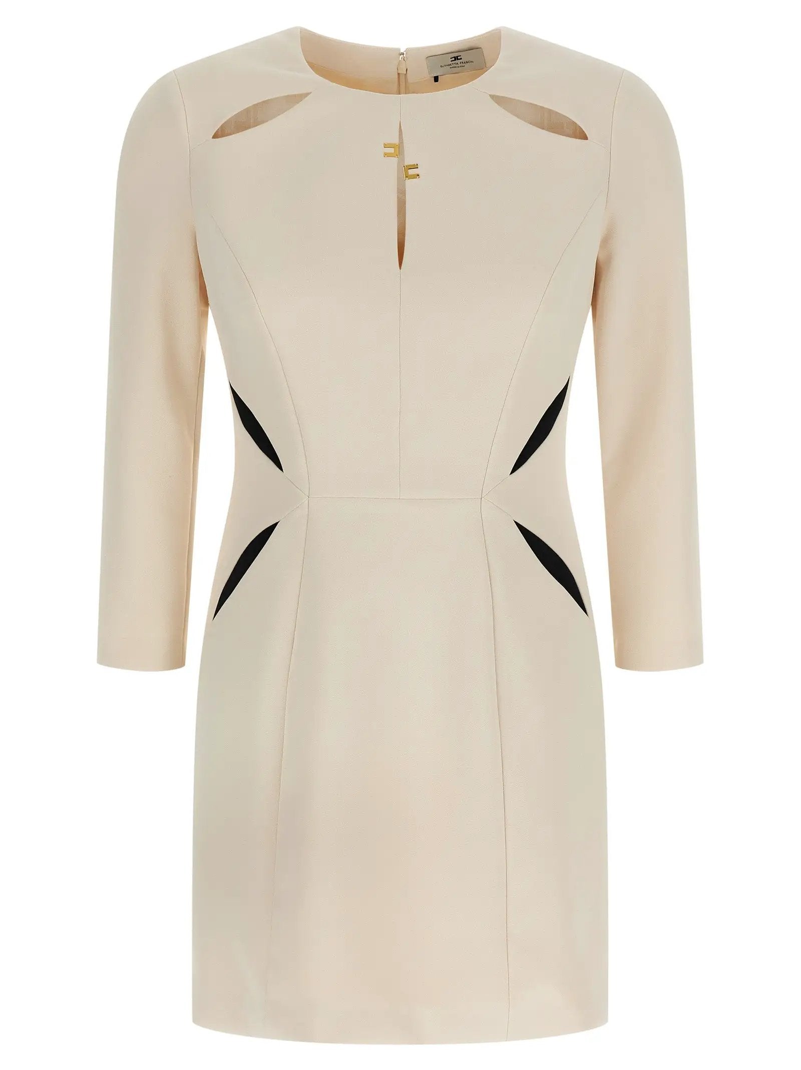 Elisabetta Franchi Bicolor Polyester Short Dress