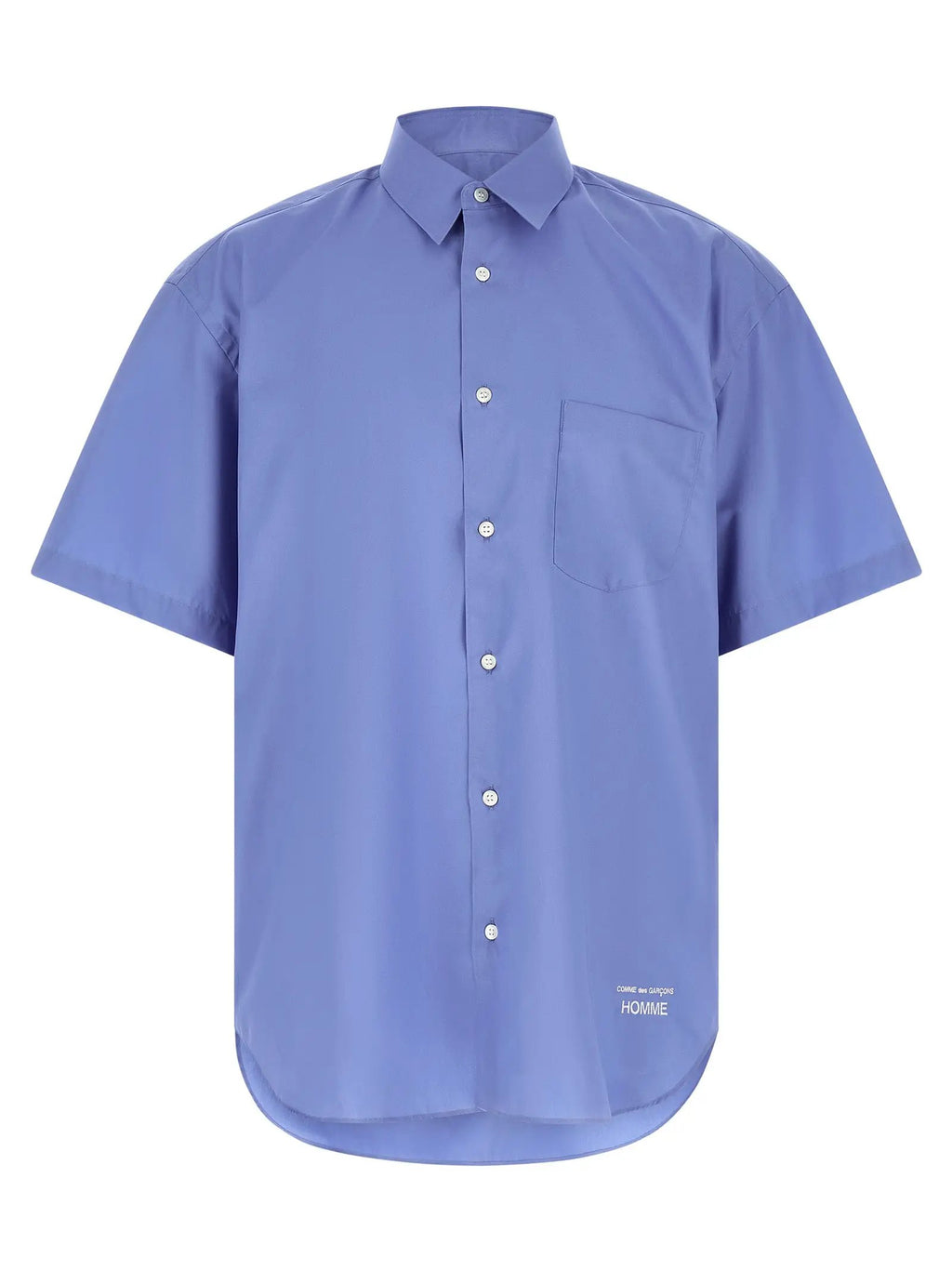 Comme Des Garçons Blue Cotton Blouse