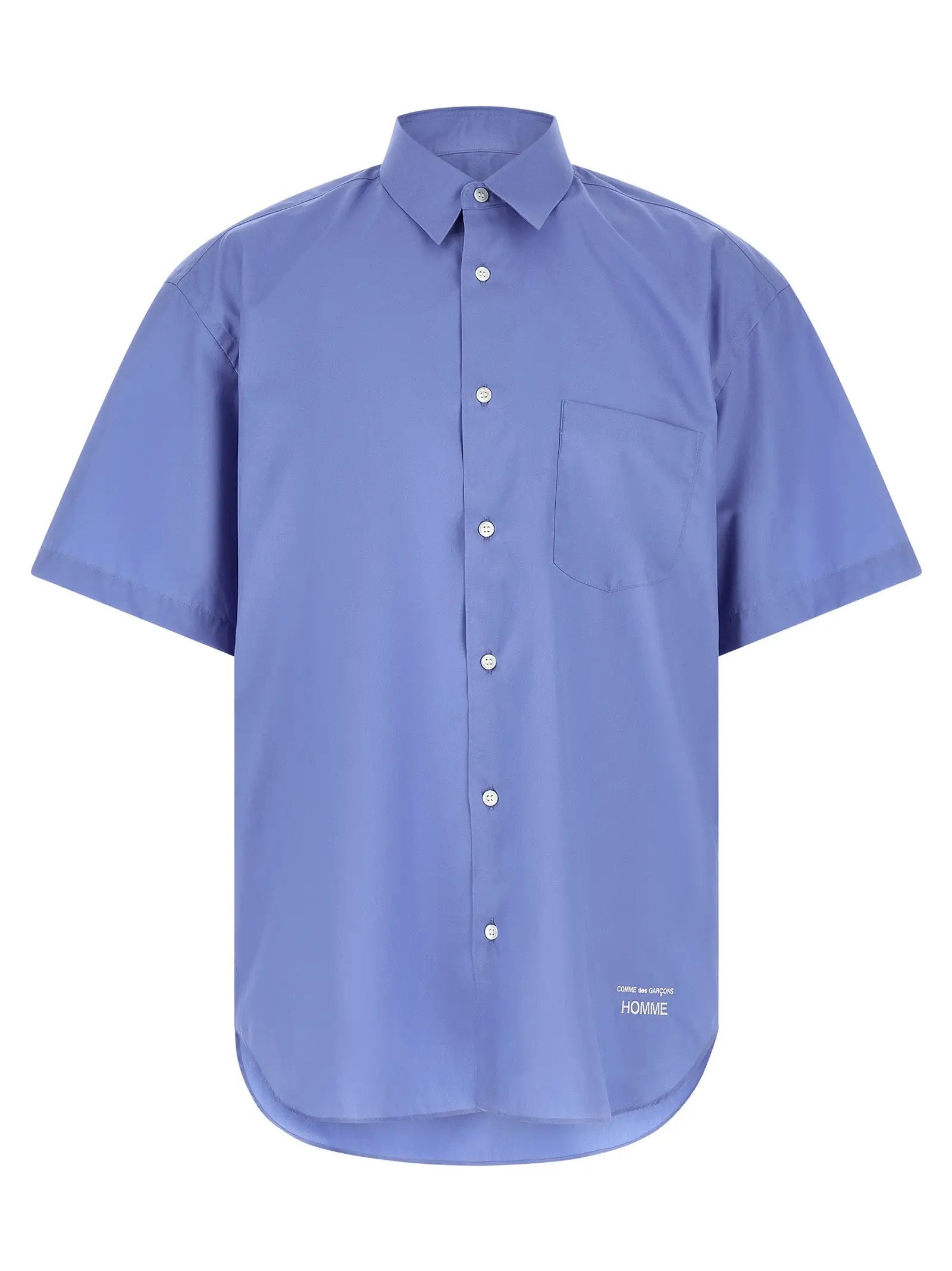 Comme Des Garçons Blue Cotton Blouse