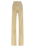Rick Owens Beige Silk Flared Pants