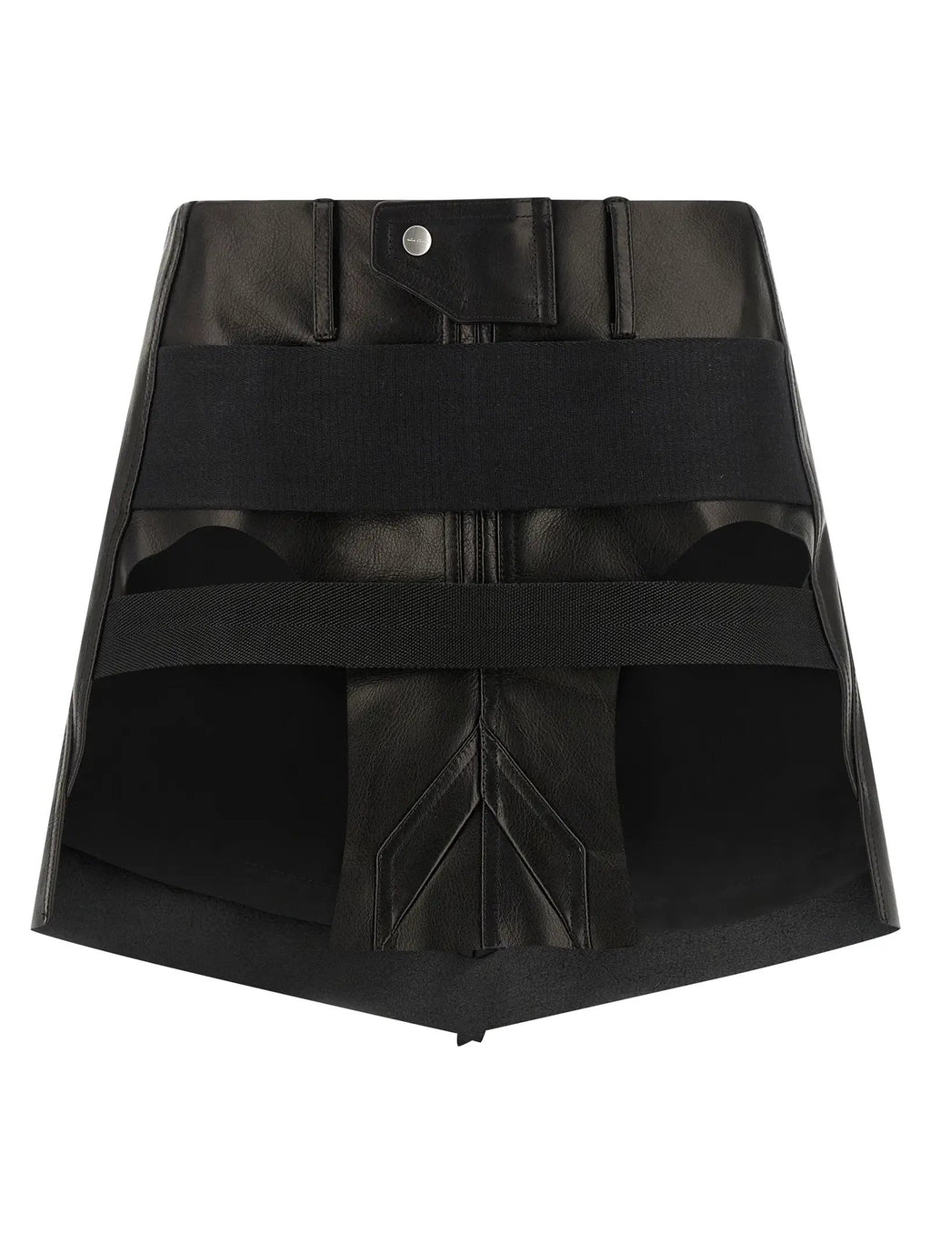 Rick Owens Black Calfskin Long Skirt