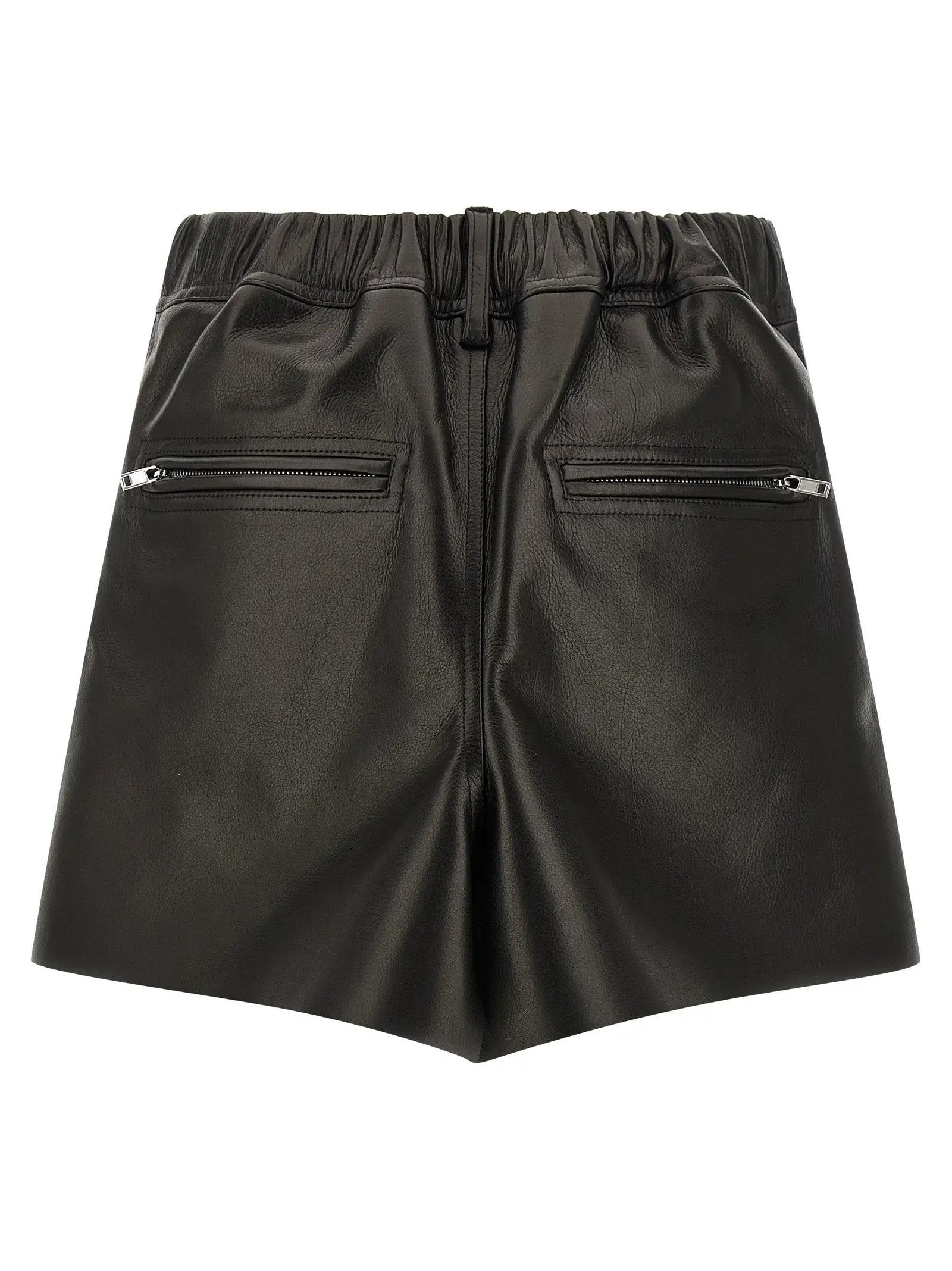 Rick Owens Black Calfskin Long Skirt