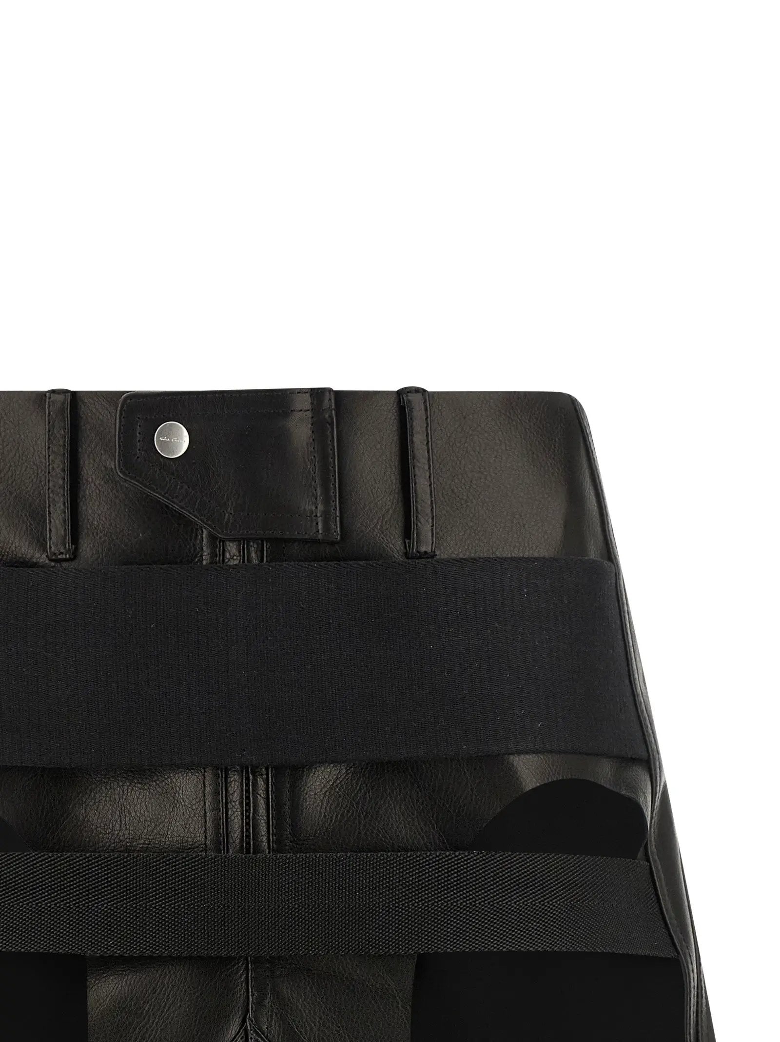 Rick Owens Black Calfskin Long Skirt