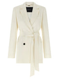 Kiton White Silk Blazer