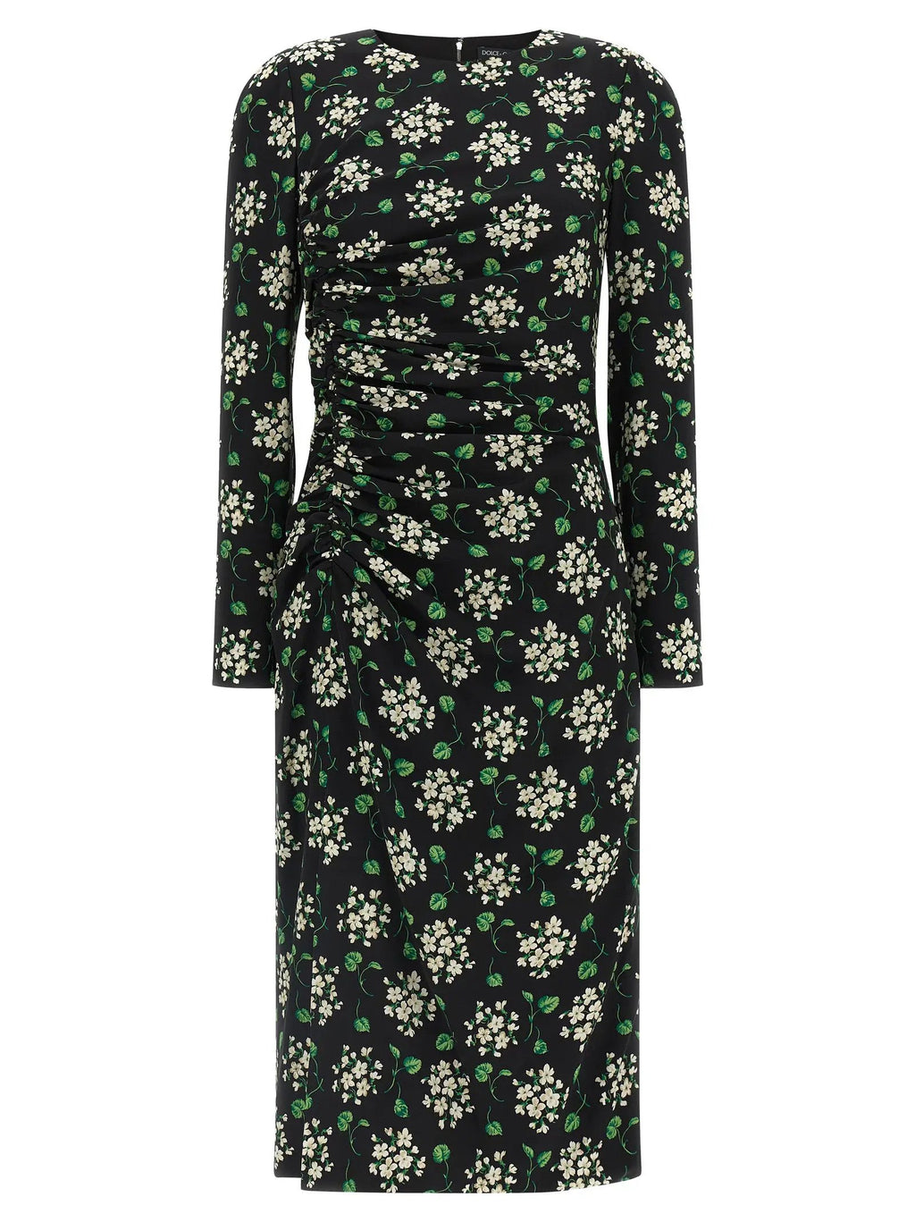 Dolce & Gabbana Black Synthetic Midi Dress