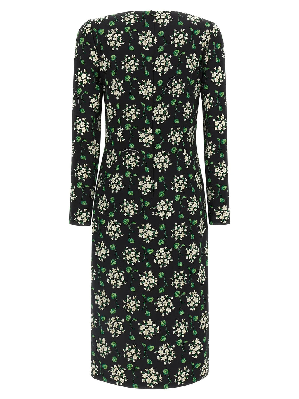 Dolce & Gabbana Black Synthetic Midi Dress