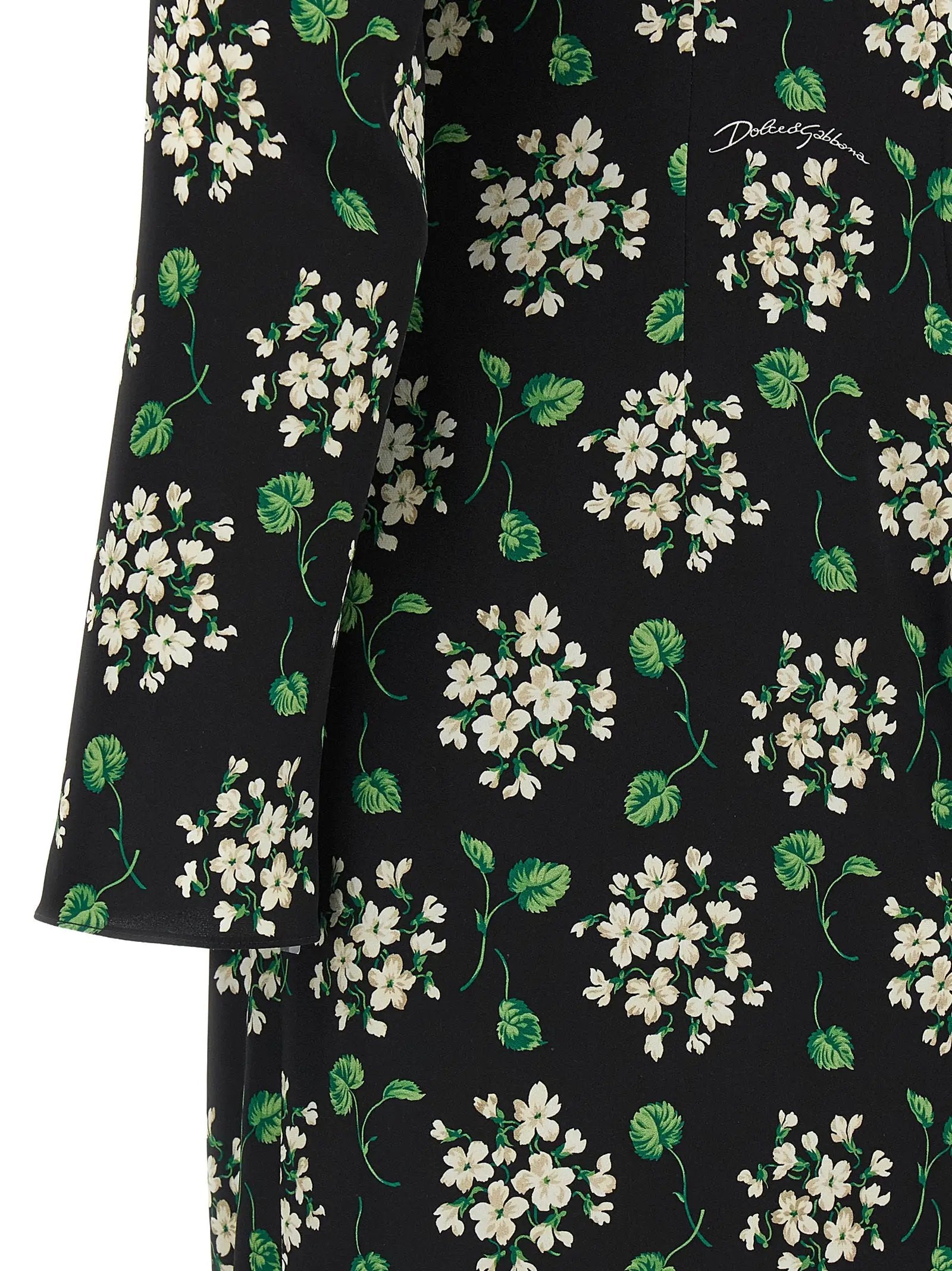 Dolce & Gabbana Black Synthetic Midi Dress