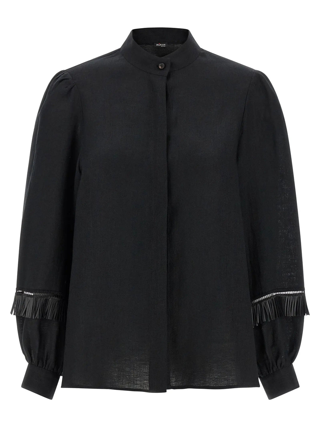 Kiton Black Linen Blouse