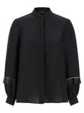 Kiton Black Linen Blouse