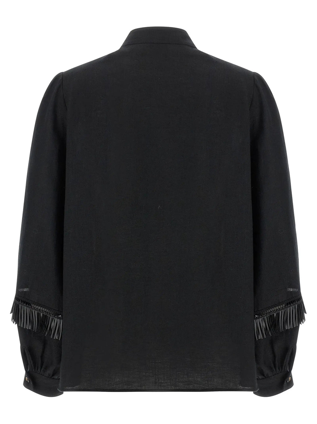 Kiton Black Linen Blouse