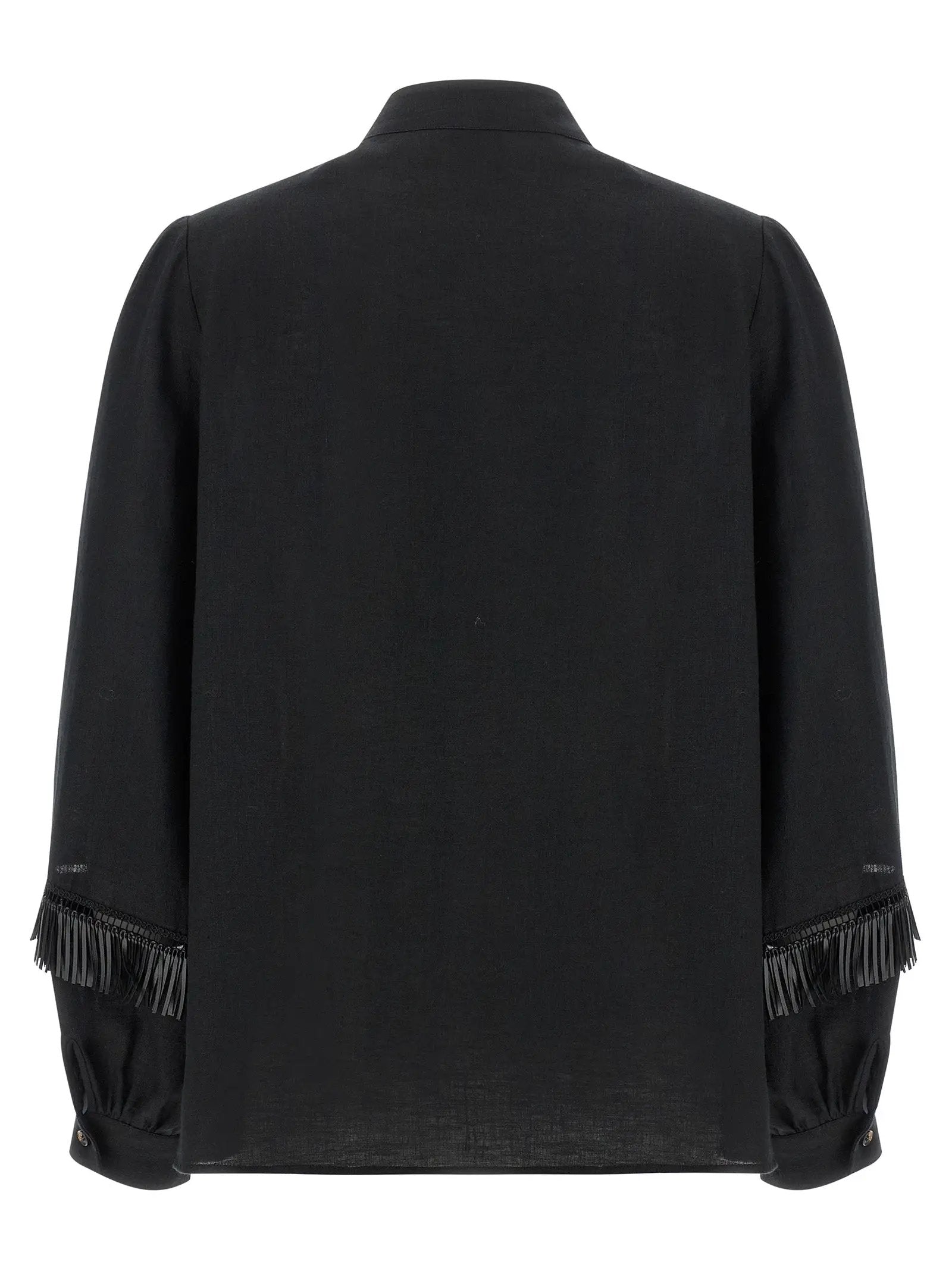 Kiton Black Linen Blouse