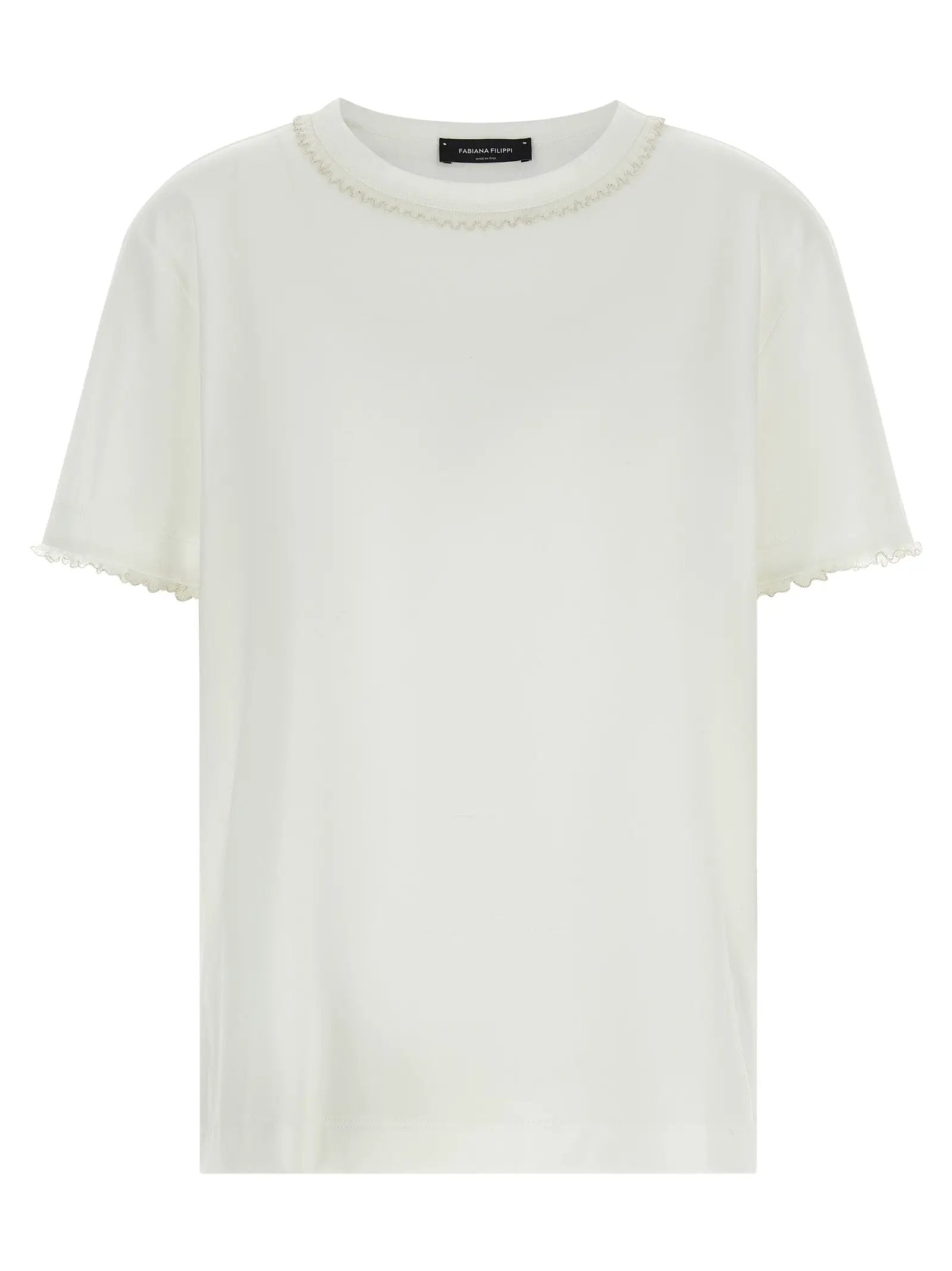 Fabiana Filippi White Cotton T-Shirt