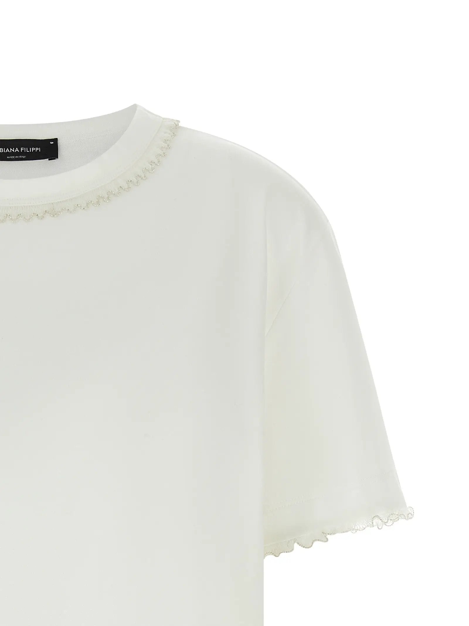 Fabiana Filippi White Cotton T-Shirt