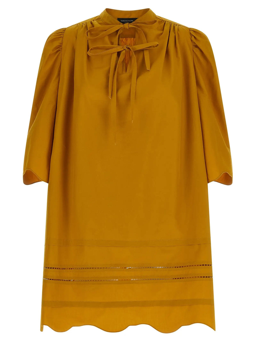 Fabiana Filippi Bicolor Cotton Short Dress