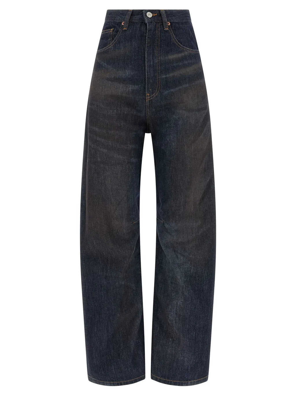 MM6 Maison Margiela Blue Cotton High-Waisted Jean