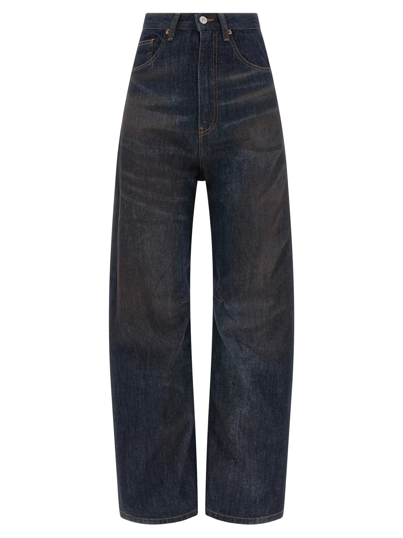 MM6 Maison Margiela Blue Cotton High-Waisted Jean
