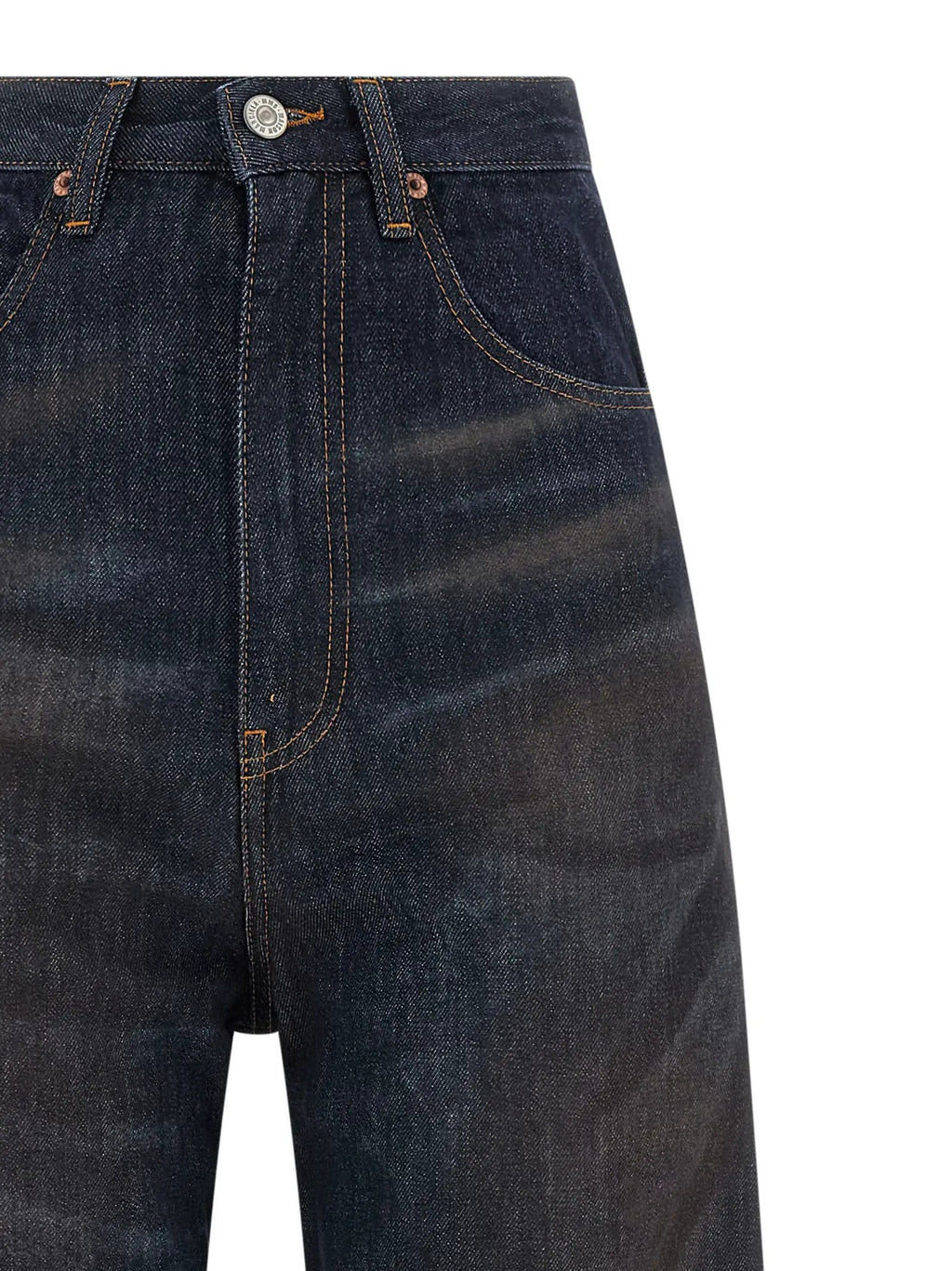 MM6 Maison Margiela Blue Cotton High-Waisted Jean