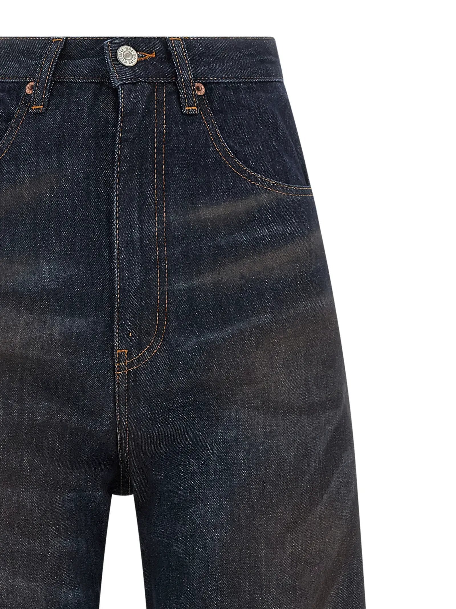 MM6 Maison Margiela Blue Cotton High-Waisted Jean