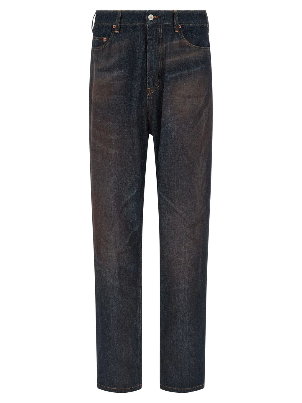 MM6 Maison Margiela Blue Cotton Straight-Leg Jeans