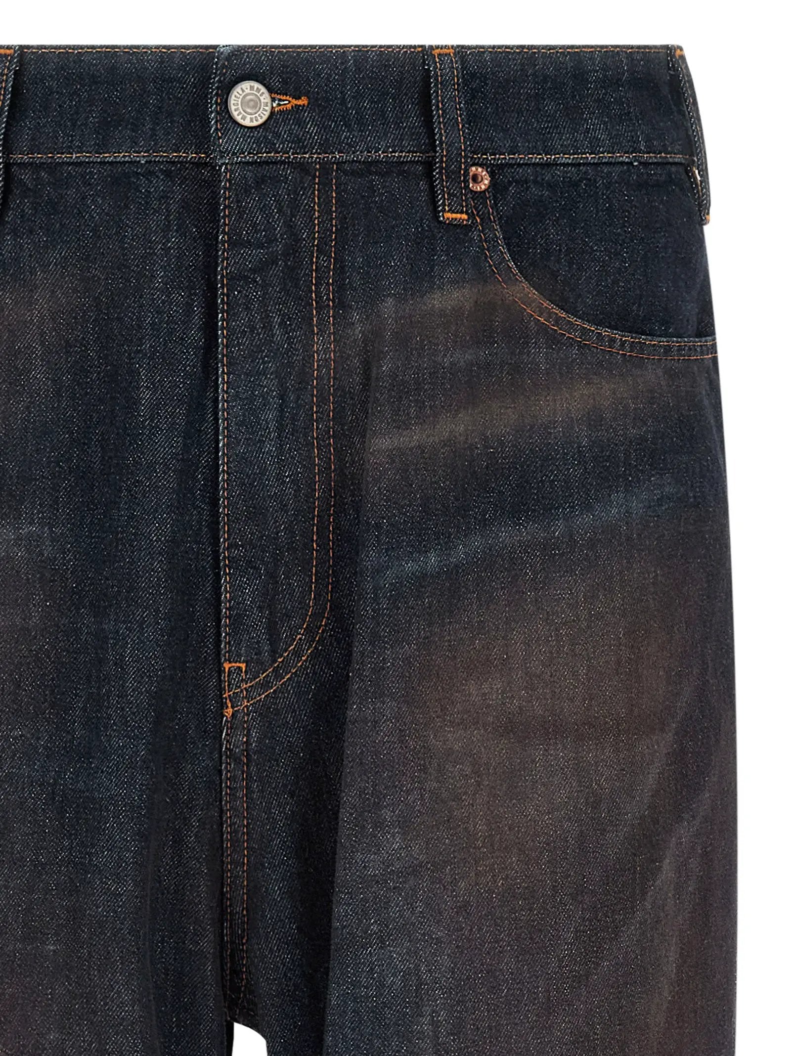 MM6 Maison Margiela Blue Cotton Straight-Leg Jeans