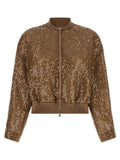 Brunello Cucinelli Brown Silk Cardigan