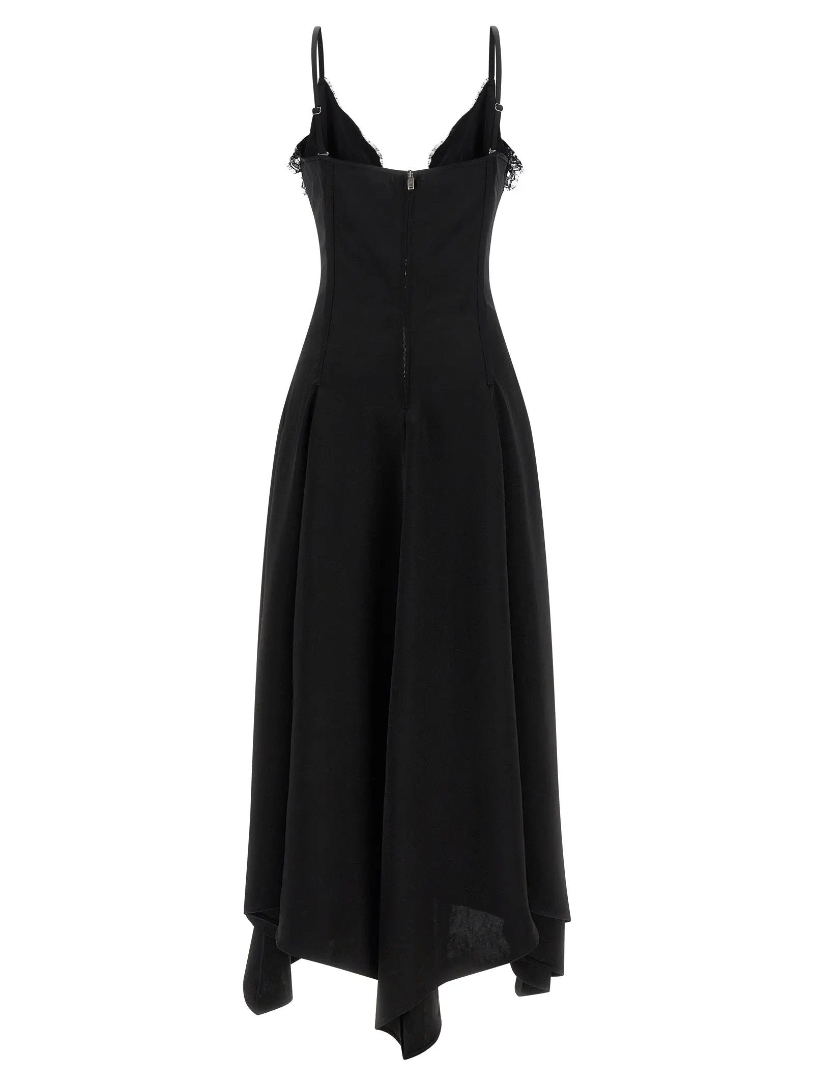 Alexander McQueen Black Acetate Long Dress