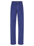 Versace Blue Cotton Straight-Leg Jeans