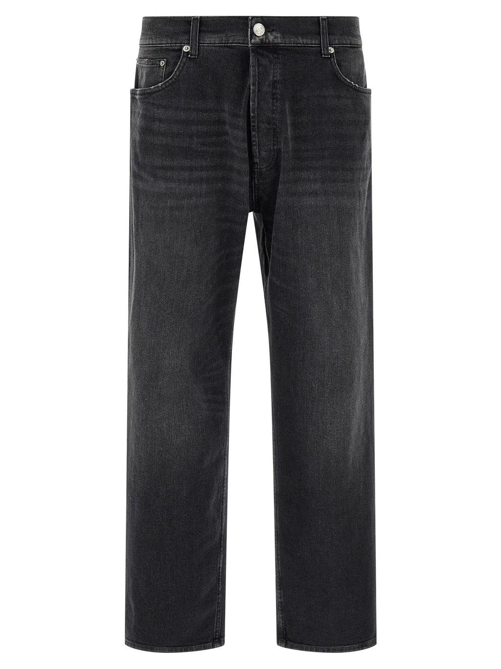 Department 5 Black Cotton Cropped Jeans