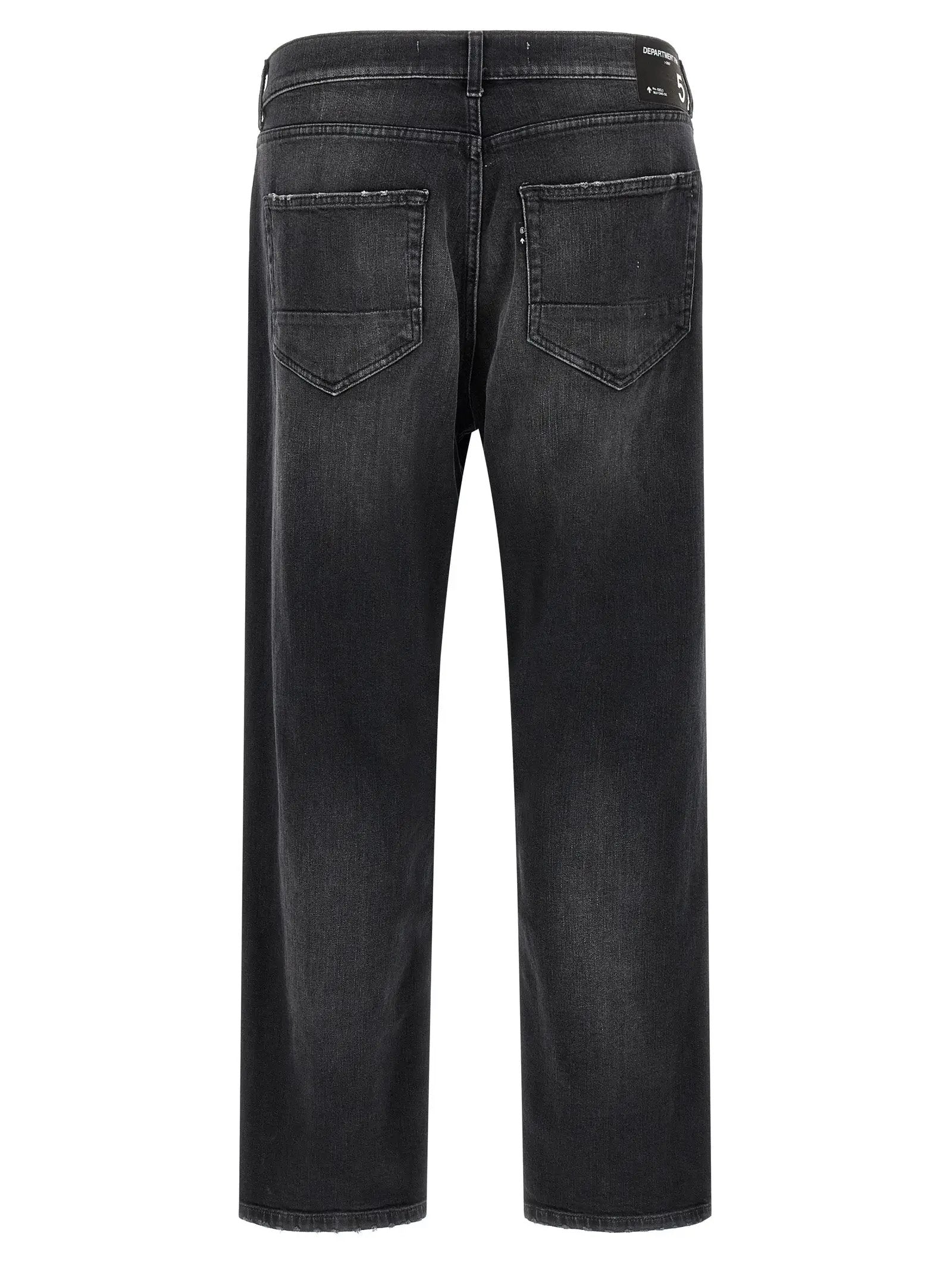 Department 5 Black Cotton Cropped Jeans