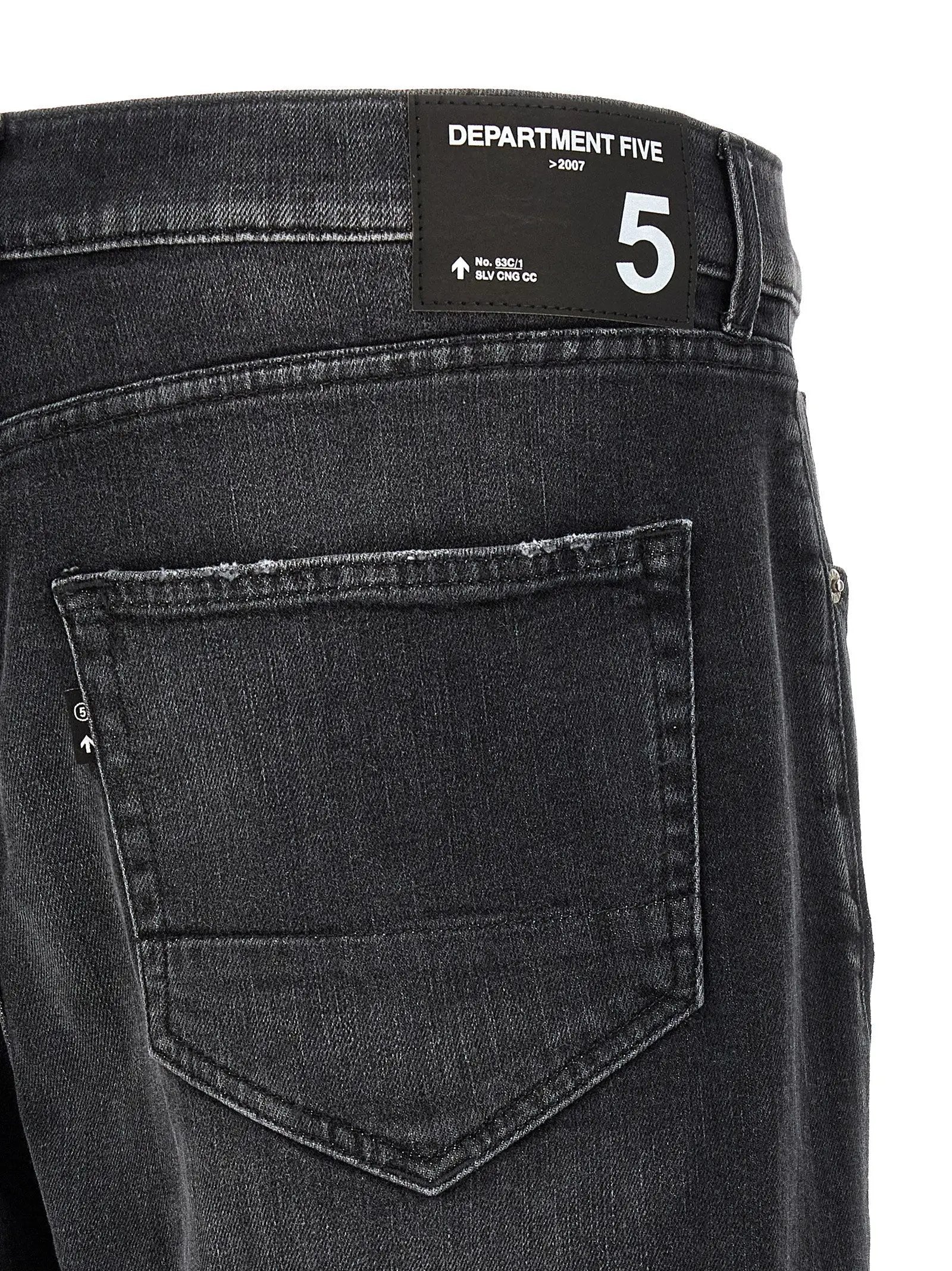 Department 5 Black Cotton Cropped Jeans