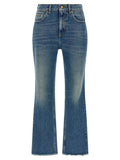 Golden Goose Blue Cotton Flared Jeans