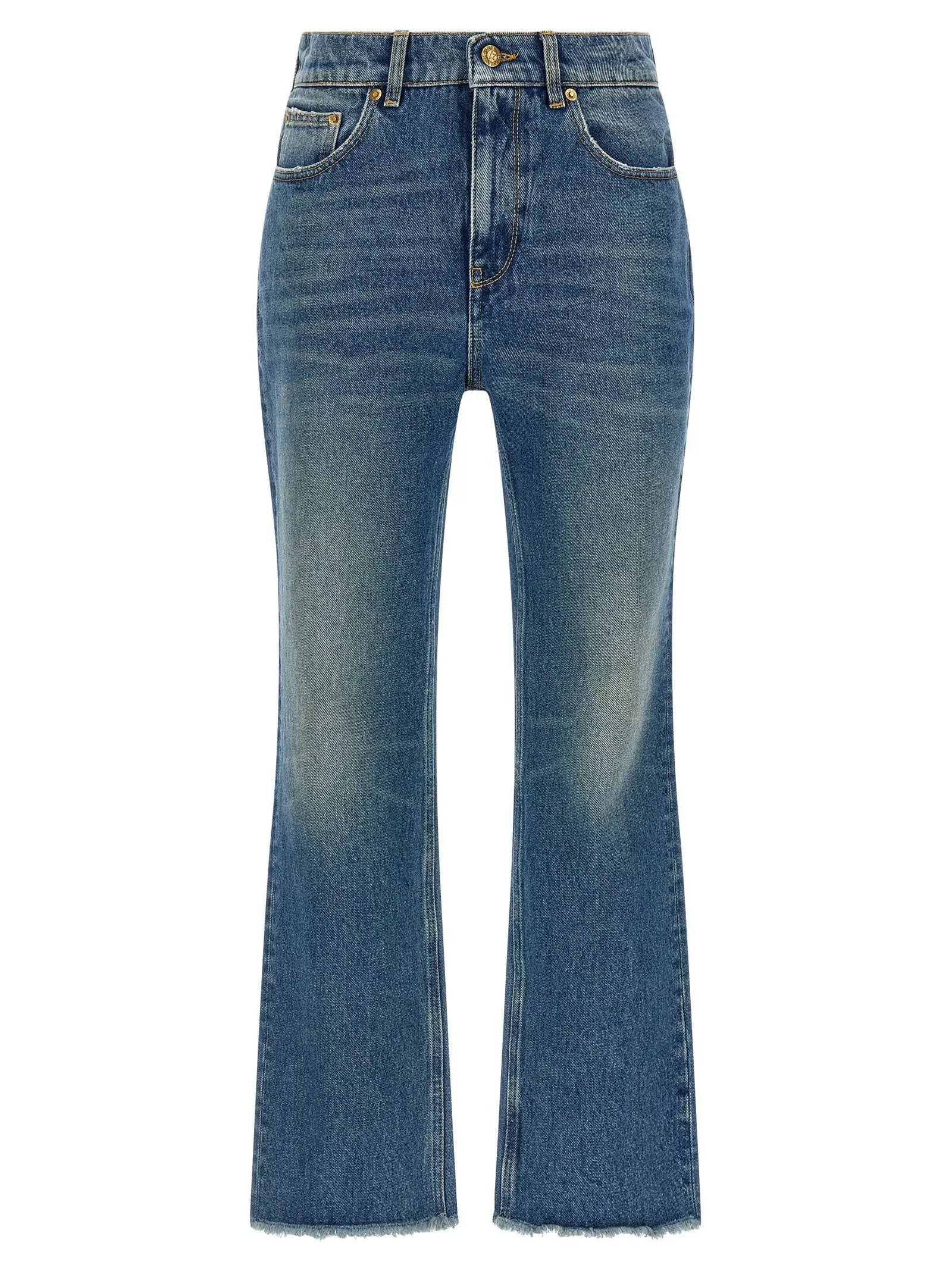 Golden Goose Blue Cotton Flared Jeans